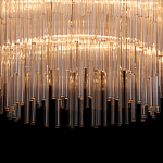 Люстра круглая с прозрачными стеклянными трубками Nembus варинант исполнения - 5 | Loft Concept в Ижевске