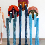 Вязаный Арт-Объект на стену из трех элементов Triptych варинант исполнения - 2 | Loft Concept в Ижевске