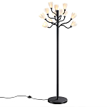 Торшер с плафонами из белых фарфоровых цветов на изогнутых ветвях Floralis варинант исполнения - 3 | Loft Concept в Ижевске