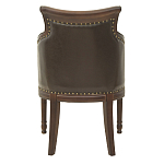 Кресло кожаное на 4-х деревянных ножках из массива березы Ethan Armchair brown варинант исполнения - 2 | Loft Concept в Ижевске