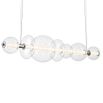 Подвесной светильник линейный с прозрачными стеклянными шарами разного диаметра Eurofase варинант исполнения - 1 | Loft Concept в Ижевске