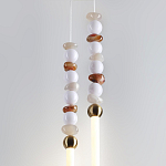 Бра с 2-мя вертикальными акриловыми светодиодными трубками и декоративными шариками PEARLS Suspension варинант исполнения - 3 | Loft Concept в Ижевске