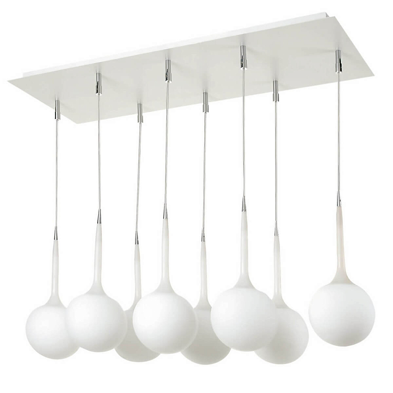 Люстра Faliero Ball 8 Light Хром Белый Люстра Faliero Ball 8 Light Хром Белый в Ижевске | Loft Concept
