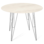 Стол обеденный с круглой столешницей из керамики на четырех ножках Sand Ceramics варинант исполнения - 1 | Loft Concept в Ижевске