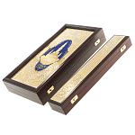 Нарды настольные из натурального камня лазурит и долерит Backgammon from Stone варинант исполнения - 15 | Loft Concept в Ижевске