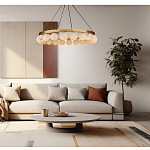 Люстра круглая с сферическими плафонами из натурального камня Phased Spheres варинант исполнения - 4 | Loft Concept в Ижевске