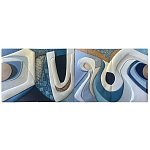 Арт-объект ручной работы Blue Abstraction из 4-х панелей варинант исполнения - 5 | Loft Concept в Ижевске