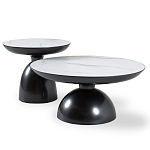 Столик журнальный круглый на черном металлическом основании Сharacter варинант исполнения - 3 | Loft Concept в Ижевске