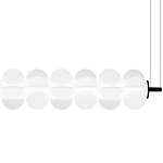 Светодиодный подвесной светильник линейный с белым воздушным плафоном Glowing Cloud варинант исполнения - 4 | Loft Concept в Ижевске