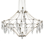 Люстра подвесная из металла с прозрачными подвесками из хрусталя Quasar 93 варинант исполнения - 1 | Loft Concept в Ижевске