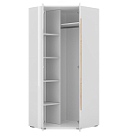 Шкаф угловой с белым глянцевым фасадом Grace of Furniture варинант исполнения - 2 | Loft Concept в Ижевске