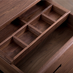 Прикроватный столик деревянный с 2-мя ящиками Moon Walnut Furniture варинант исполнения - 1 | Loft Concept в Ижевске