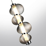 Подвесной светильник с 4-мя рифлеными стеклянными шарами Marcelh Light варинант исполнения - 5 | Loft Concept в Ижевске