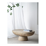 Столик кофейный кремового цвета с овальной столешницей и круглым основанием Cream Dalmen Table варинант исполнения - 10 | Loft Concept в Ижевске