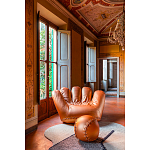 Дизайнерское кожаное кресло в форме руки Poltronova Joe Gold  Armchair варинант исполнения - 7 | Loft Concept в Ижевске