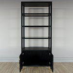 Стеллаж со стеклянными полками Elsa Dreams Black варинант исполнения - 3 | Loft Concept в Ижевске