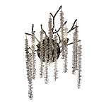 Бра на ветвистым серебрянном каркасе со стеклянными подвесами Raceme варинант исполнения - 1 | Loft Concept в Ижевске