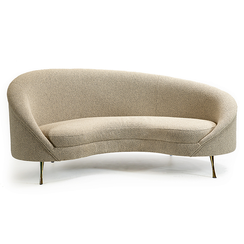 Диван двухместный Paulet Small Sofa Золотой Молочный в Ижевске | Loft Concept 