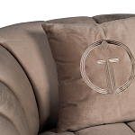 Дизайнерское кресло мягкое из серого велюра Serenity варинант исполнения - 2 | Loft Concept в Ижевске