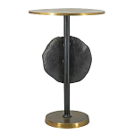 Столик приставной с абстрактным основанием и акцентом в виде золотистого диска Heavenly Space варинант исполнения - 2 | Loft Concept в Ижевске