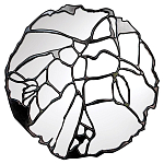 Зеркало кругле в декоративной раме чёрного цвета Black Ratio варинант исполнения - 1 | Loft Concept в Ижевске