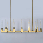 Люстра CANELLE Linear Chandelier 12 Modern Brass варинант исполнения - 2 | Loft Concept в Ижевске