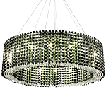 Круглая люстра с хрустальными подвесками хром Crystal Art Chrome Green Chandelier 16 варинант исполнения - 1 | Loft Concept в Ижевске