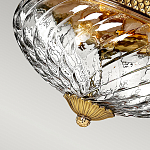 Потолочный светильник цвета латунь с прозрачным рифленым плафоном в форме чаши Hinkley варинант исполнения - 3 | Loft Concept в Ижевске