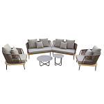 Диван садовый угловой Counter серый варинант исполнения - 3 | Loft Concept в Ижевске