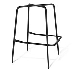 Барный стул со спинкой и подлокотниками на 4-х металлических ножках Douglas Rhombus Черный Велюр варинант исполнения - 5 | Loft Concept в Ижевске