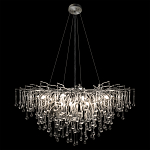 Люстра подвесная с прозрачными стеклянными подвесками в форме капель Диаметр 100 см Droplet Chandelier варинант исполнения - 13 | Loft Concept в Ижевске