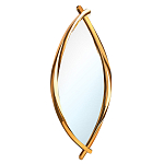 Зеркало овальное в деревянной золотистой раме Oval Gold Lines варинант исполнения - 1 | Loft Concept в Ижевске
