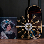 Часы настенные золотые из металла с декором в виде стрел Current Time варинант исполнения - 3 | Loft Concept в Ижевске