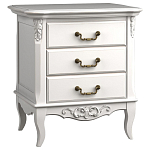 Тумба прикроватная белого цвета из массива бука в стиле прованс White Provence варинант исполнения - 3 | Loft Concept в Ижевске