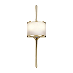 Бра вертикальное с белым полукруглым плафоном и длинным стержнем S Kichler варинант исполнения - 7 | Loft Concept в Ижевске