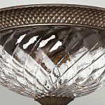 Потолочный светильник с чашеобразным плафоном из толстого волнообразного стекла и широким узорчатым основанием Hinkley варинант исполнения - 3 | Loft Concept в Ижевске