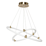 Люстра подвесная с двумя пересекающимися белыми светодиоидными кольцами Luke Lampco Tracer Lamp варинант исполнения - 2 | Loft Concept в Ижевске