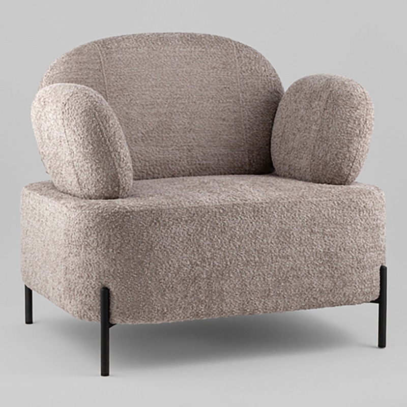 Кресло Кэнди ткань букле капучино Какао Черный в Ижевске | Loft Concept 