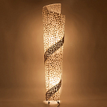 Торшер из перламутра на металлическом каркасе Indonesian Spiral 2 варинант исполнения - 4 | Loft Concept в Ижевске