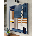 Панно из шнура Синяя геометрическая абстракция wall panel line Blue варинант исполнения - 2 | Loft Concept в Ижевске