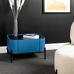Тумба прикроватная чёрно-голубая с  ящиком Blue Cabinet варинант исполнения - 5 | Loft Concept в Ижевске