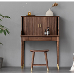 Туалетный стол деревянный с ящиком и зеркалом Moon Walnut Furniture варинант исполнения - 3 | Loft Concept в Ижевске