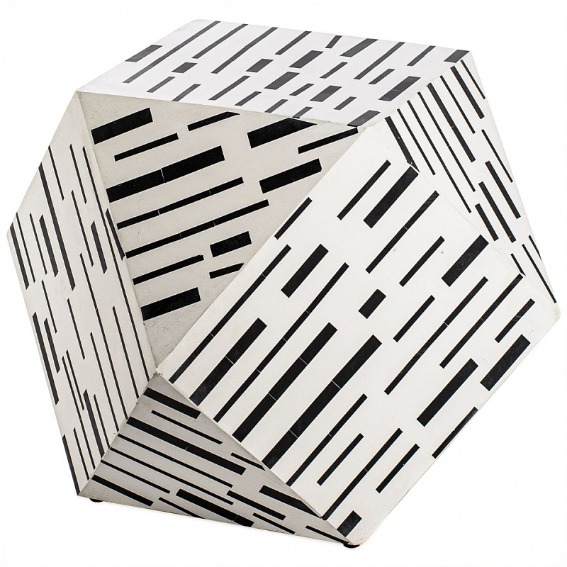 Табурет Black&white Indian Bone Inlay stool Черно-белый в Ижевске | Loft Concept 