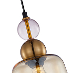 Подвесной светильник со стеклянным плафоном янтарного цвета Prestige варинант исполнения - 3 | Loft Concept в Ижевске