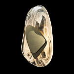 Бра овальное из стекла с золотым элементом Flow Texture  варинант исполнения - 7 | Loft Concept в Ижевске