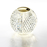 Настольная лампа с прозрачным шарообразным плафоном на цилиндрической подставке Crystal Globule варинант исполнения - 4 | Loft Concept в Ижевске