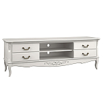 ТВ-тумба белая из массива бука с 4-мя ящиками и 2-мя полками White Provence варинант исполнения - 1 | Loft Concept в Ижевске