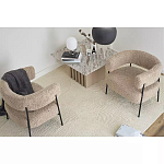 Кресло полукруглое мягкое с буклированной обивкой Armchair with Boucle Upholstery варинант исполнения - 5 | Loft Concept в Ижевске