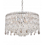 Люстра круглая с хрустальными подвесками на серебряном каркасе Roul Crystal Light варинант исполнения - 5 | Loft Concept в Ижевске