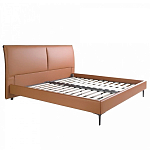 Кровать двуспальная коричневая из экокожи Modern Look варинант исполнения - 2 | Loft Concept в Ижевске
